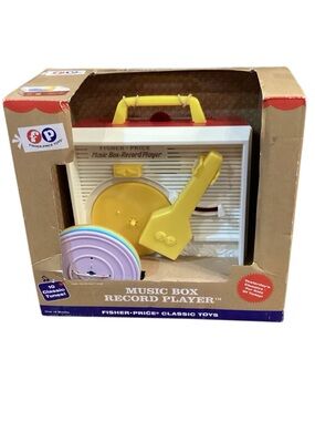 NEW Fisher Price Music Box Toy Record Player #01697 With 5 Discs Original Box
